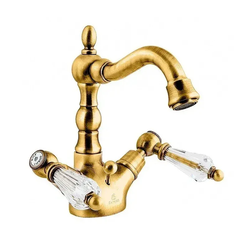 Смеситель для раковины Caprigo Adria-Swarovski 01-026-oro цвет Золото