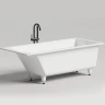 Ванна из искусственного камня Salini Cascata Kit 170х75 104313G Белая глянцевая