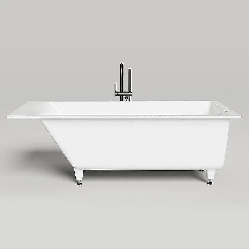 Ванна из искусственного камня Salini Cascata Kit 170х75 104313G Белая глянцевая