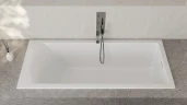 Ванна из искусственного камня Salini Cascata Kit 170х75 104313G Белая глянцевая