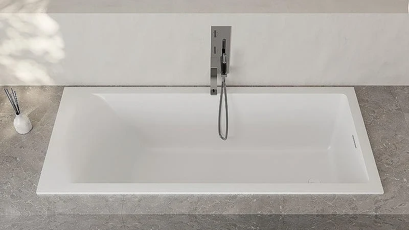 Ванна из искусственного камня Salini Cascata Kit 170х75 104313G Белая глянцевая