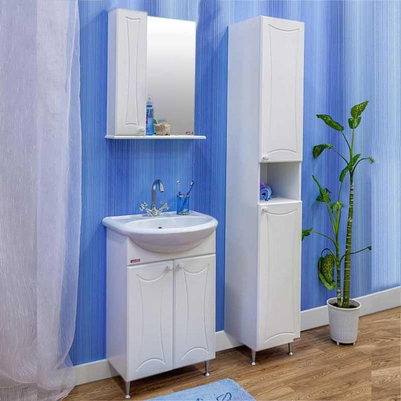 Тумба с раковиной Sanflor Карина 55 Н0000000681 Белая