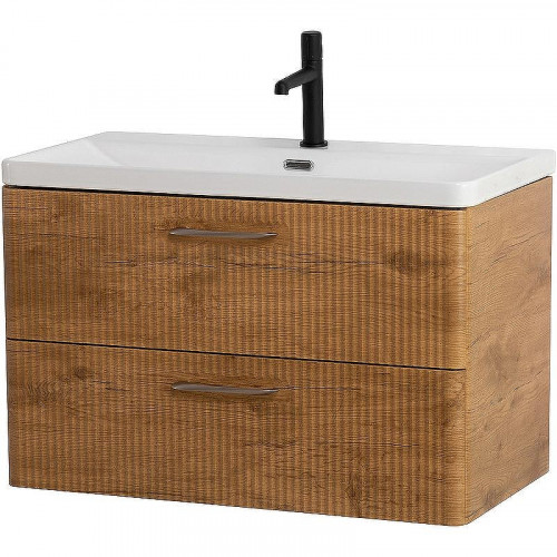 Тумба под раковину BelBagno Due 80 DUE-800-2C-SO-RN-P подвесная Rovere Nature