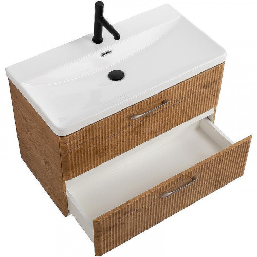 Тумба под раковину BelBagno Due 80 DUE-800-2C-SO-RN-P подвесная Rovere Nature
