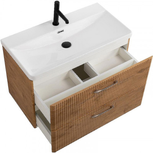 Тумба под раковину BelBagno Due 80 DUE-800-2C-SO-RN-P подвесная Rovere Nature