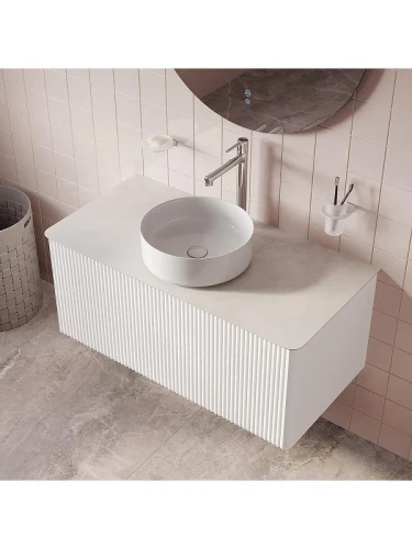 Столешница под раковину Iddis Optima Home 100 OPH10W0i89 цвет Светло-серый бетон