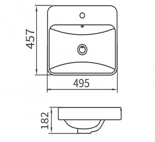 Раковина Arrow 49 AP4113SX цвет Белый