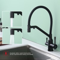 Смеситель для кухни Raglo R81.62.06 Черный матовый латунь