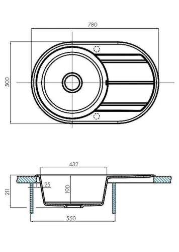 Кухонная мойка Aquaton Амира 78 1A712932AI260 Латте