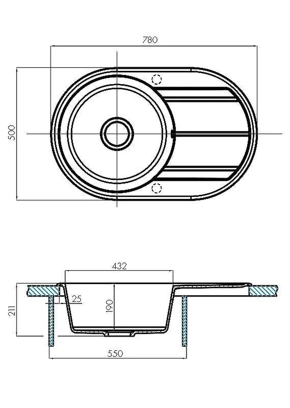 Кухонная мойка Aquaton Амира 78 1A712932AI260 Латте