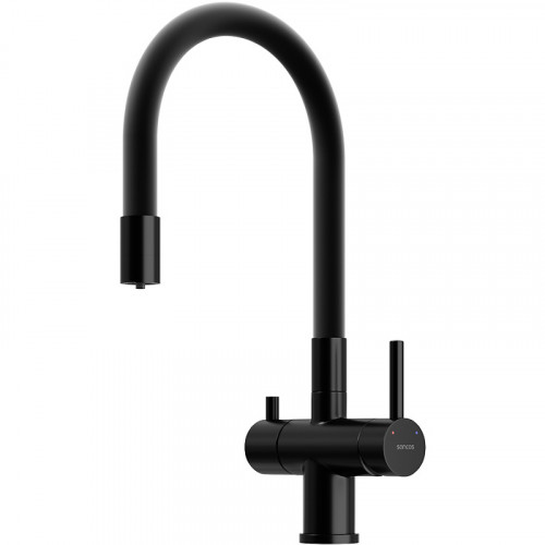 Смеситель для кухни Sancos Lucia SC4004MB Черный матовый латунь