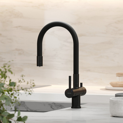 Смеситель для кухни Sancos Lucia SC4004MB Черный матовый латунь