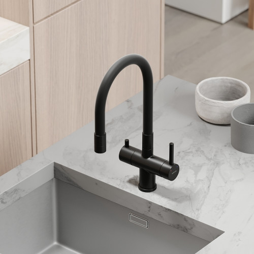 Смеситель для кухни Sancos Lucia SC4004MB Черный матовый латунь