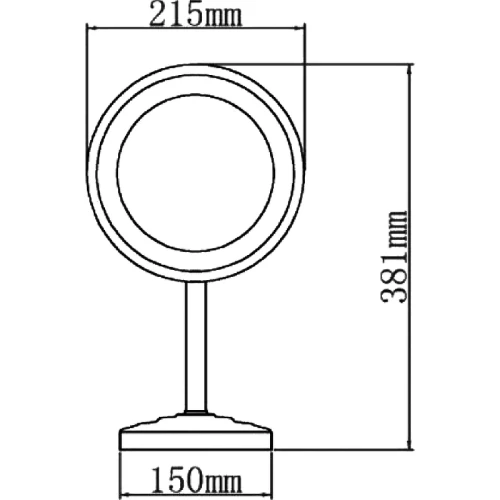Косметическое зеркало Aquanet 2209D 204516 Хром