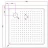 Акриловый поддон для душа Cezares Tray А 100х100 TRAY-A-A-100-15-W0 Белый