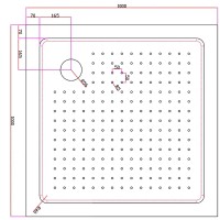 Акриловый поддон для душа Cezares Tray А 100х100 TRAY-A-A-100-15-W0 Белый