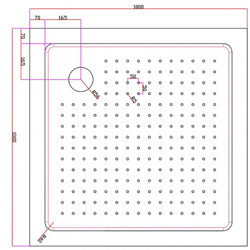 Акриловый поддон для душа Cezares Tray А 100х100 TRAY-A-A-100-15-W0 Белый