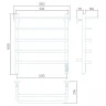 Электрический полотенцесушитель Larusso Стандарт КС П5 500х600 4670078536587 с полкой Белый