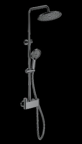 Душевая система Wonzon &amp; Woghand Muse WW-B3110-BGG с термостатом цвет Темный графит