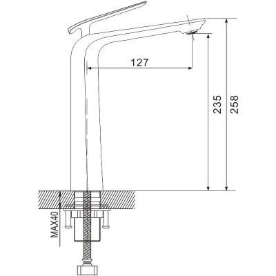 Смеситель для раковины Rose R13 R1311 Хром латунь
