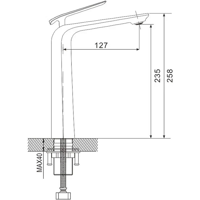 Смеситель для раковины Rose R13 R1311 Хром латунь
