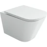 Комплект унитаза Ceramicanova Union CN4009T с инсталляцией Berges Novum D5 040235 с сиденьем Микролифт и Черной матовой клавишей смыва фарфор подвесной