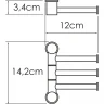 Полотенцедержатель WasserKRAFT K-1053W поворотный Белый