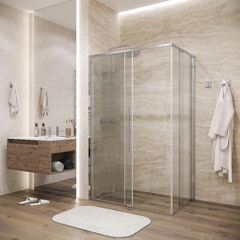 Душевой уголок Grossman Galaxy 110х80 120.K33.01.1180.10.02 профиль Хром стекло шиншилла