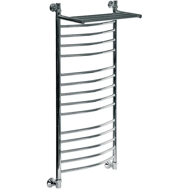 Водяной полотенцесушитель Ника Arc ЛД/ВП (г2) 120x60 с полкой Хром нержавеющая сталь
