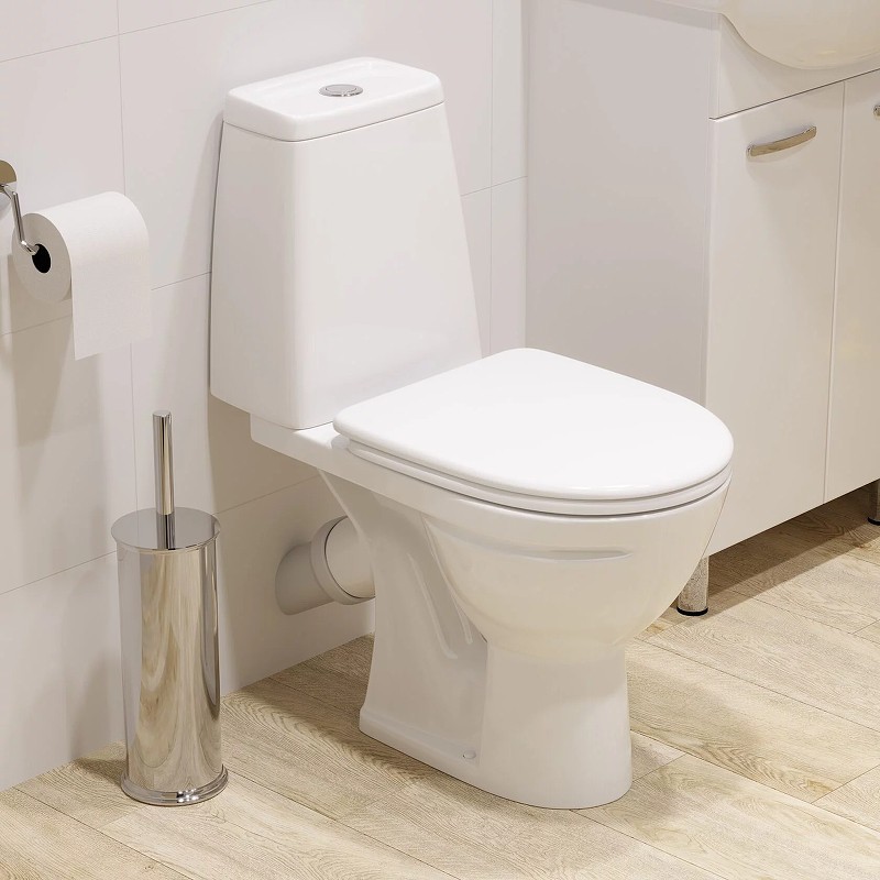 Унитаз-компакт Sanita Марс WC.CC/Mars/2-DM.Rim/WHT.G/S1 с бачком и сиденьем Микролифт
