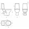 Унитаз-компакт Sanita Марс WC.CC/Mars/2-DM.Rim/WHT.G/S1 с бачком и сиденьем Микролифт