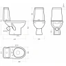 Унитаз-компакт Sanita Марс WC.CC/Mars/2-DM.Rim/WHT.G/S1 с бачком и сиденьем Микролифт