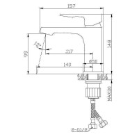 Смеситель для раковины ESKO Doha DH26 Хром латунь