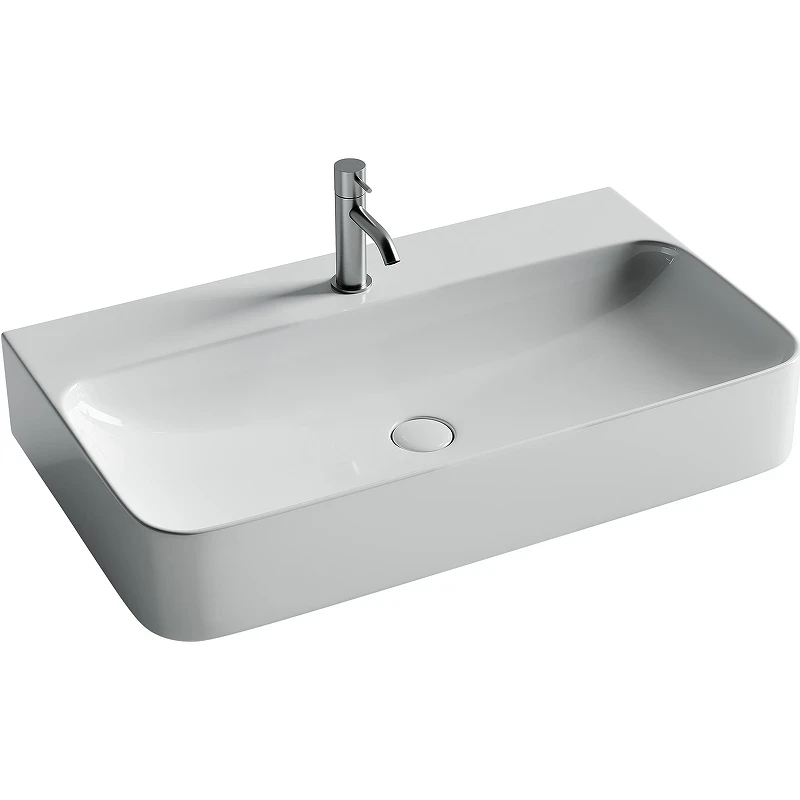 Раковина Ceramicanova Aura 82 CN2006 Белая фарфор подвесная