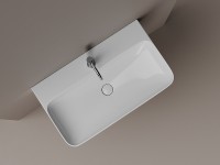 Раковина Ceramicanova Aura 82 CN2006 Белая фарфор подвесная