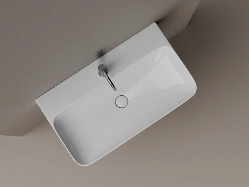 Раковина Ceramicanova Aura 82 CN2006 Белая фарфор подвесная
