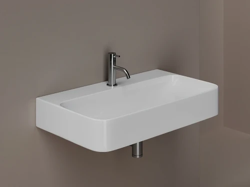 Раковина Ceramicanova Aura 82 CN2006 Белая фарфор подвесная