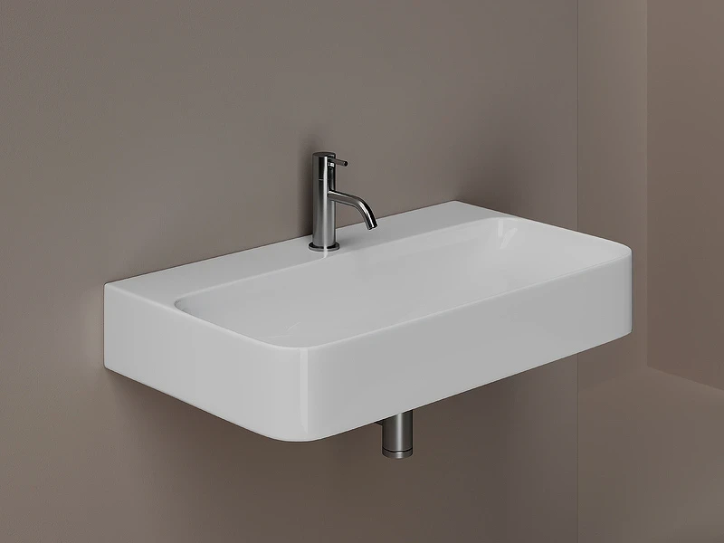 Раковина Ceramicanova Aura 82 CN2006 Белая фарфор подвесная
