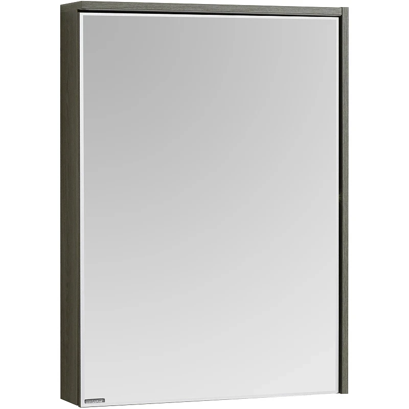 Зеркальный шкаф Aquaton Стоун 60 R 1A231502SXC80 с подсветкой Грецкий орех МДФ / ЛДСП, стекло