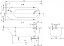 Квариловая ванна Villeroy&Boch Oberon 170x70 UBQ177OBE2V-01 без гидромассажа