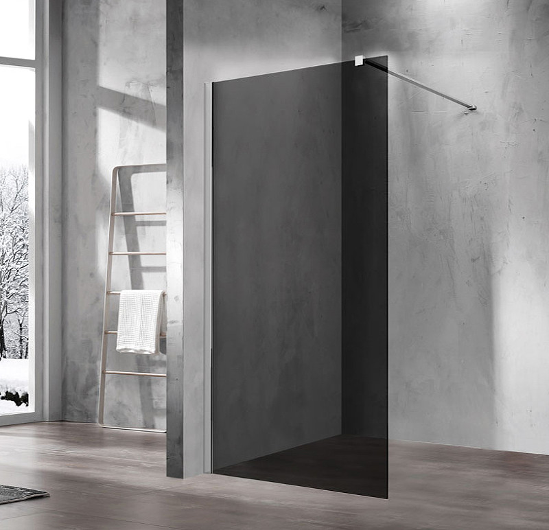 Душевая перегородка Vincea Walk-In 120 VSW-1H120CG профиль Хром стекло тонированное