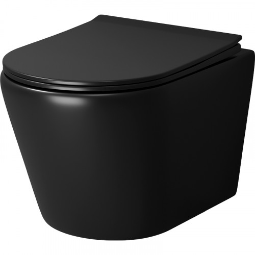 Унитаз Grossman Fly GR-4478BMS подвесной Черный матовый с сиденьем Микролифт фаянс подвесной