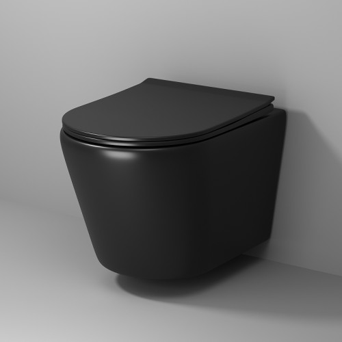 Унитаз Grossman Fly GR-4478BMS подвесной Черный матовый с сиденьем Микролифт фаянс подвесной
