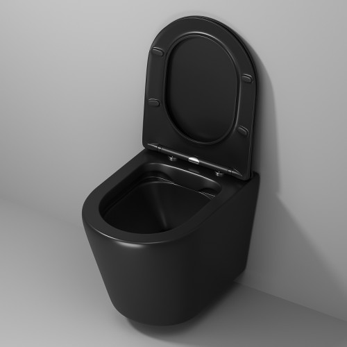 Унитаз Grossman Fly GR-4478BMS подвесной Черный матовый с сиденьем Микролифт фаянс подвесной