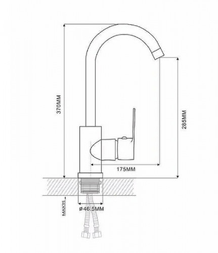 Смеситель для кухни Ekko E40058 Хром