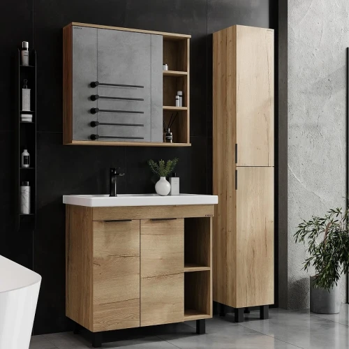 Шкаф пенал Onika Легран 30 403083 цвет Дуб галифакс