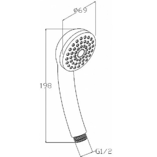 Ручной душ Aquanet AF000-01C 246905 Хром