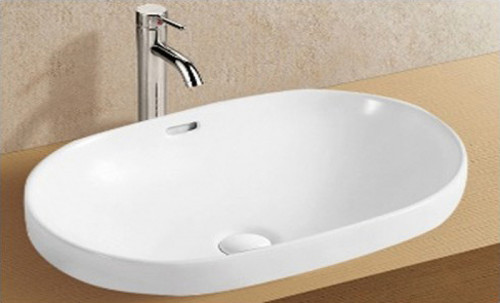 Раковина WeltWasser Deilbach 4028 59 10000004589 Белый глянец фаянс полувстраиваемая