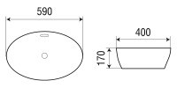 Раковина WeltWasser Deilbach 4028 59 10000004589 Белый глянец фаянс полувстраиваемая