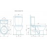 Унитаз компакт Rosa Рио 4640021060988 Вн УнБ54 Белый с бачком и сиденьем